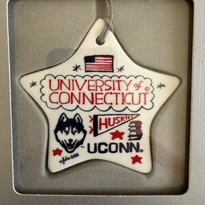 UConn Christmas ornament. New in box, never used.